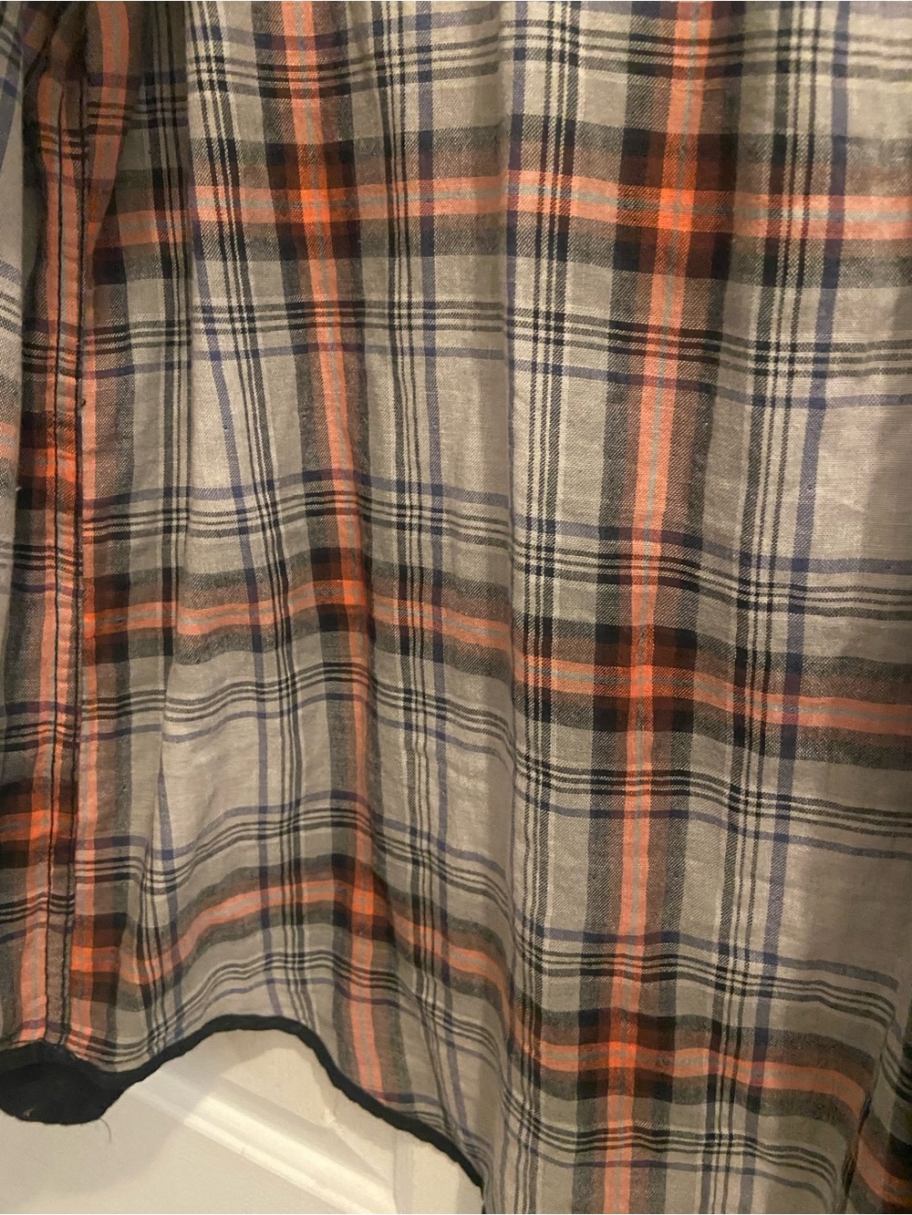 XXL Unique Shirt Mossimo Lightweight Men's Black Button-Up Shirt Plaid Lining - Picture 4 of 4